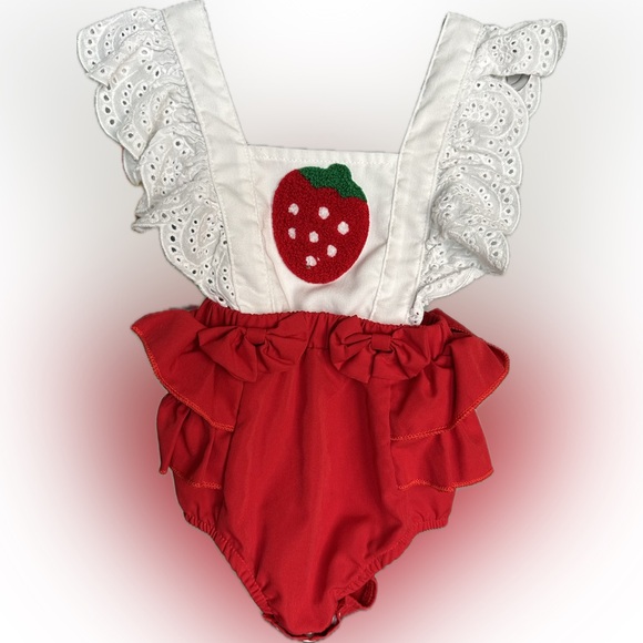 Other - Adorable Strawberry Baby Romper